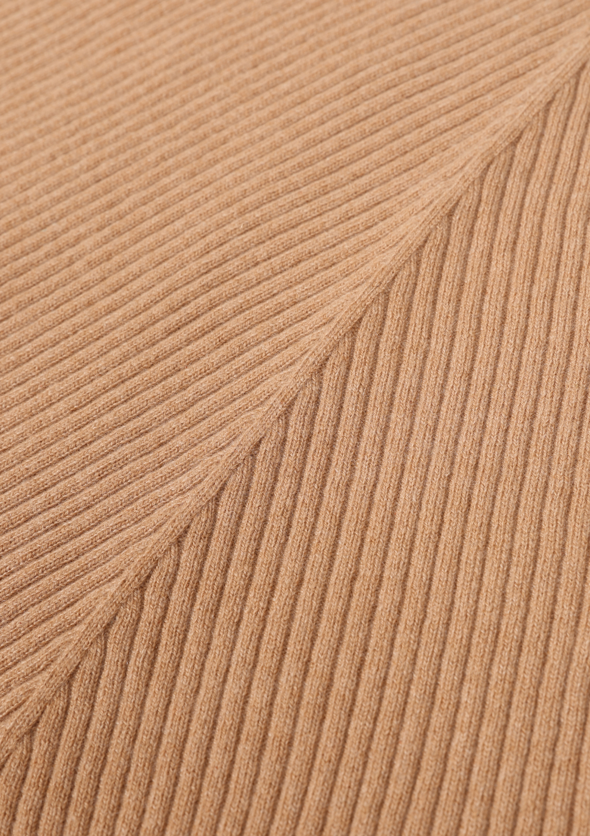 Cashmere Chevron Skirt in Praline