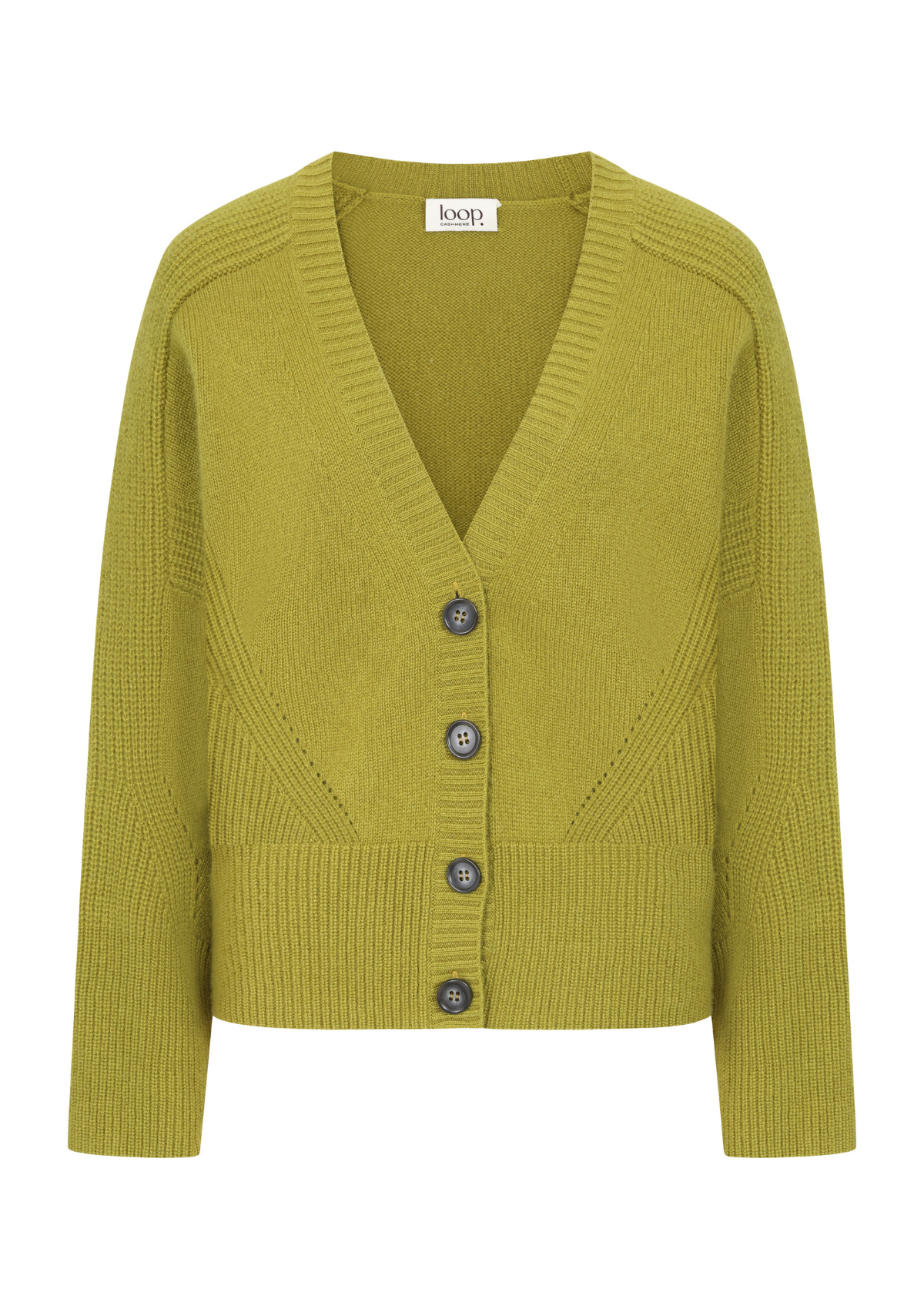 Cashmere Lofty Cardigan in Woodbine Green
