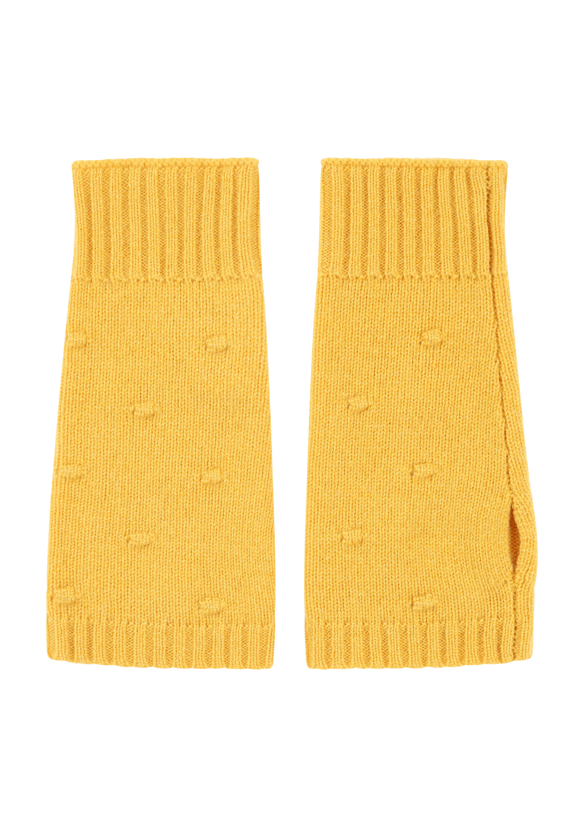 Bobble Mitts in Melon Yellow