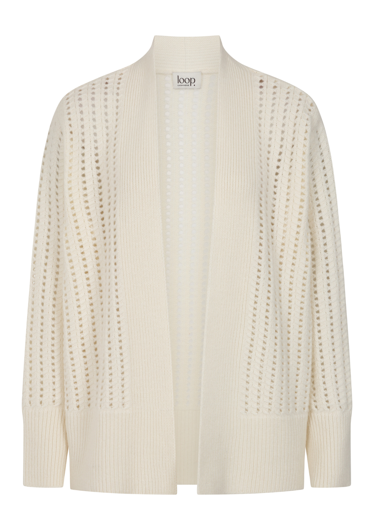 Pointelle Cardigan in Snow White