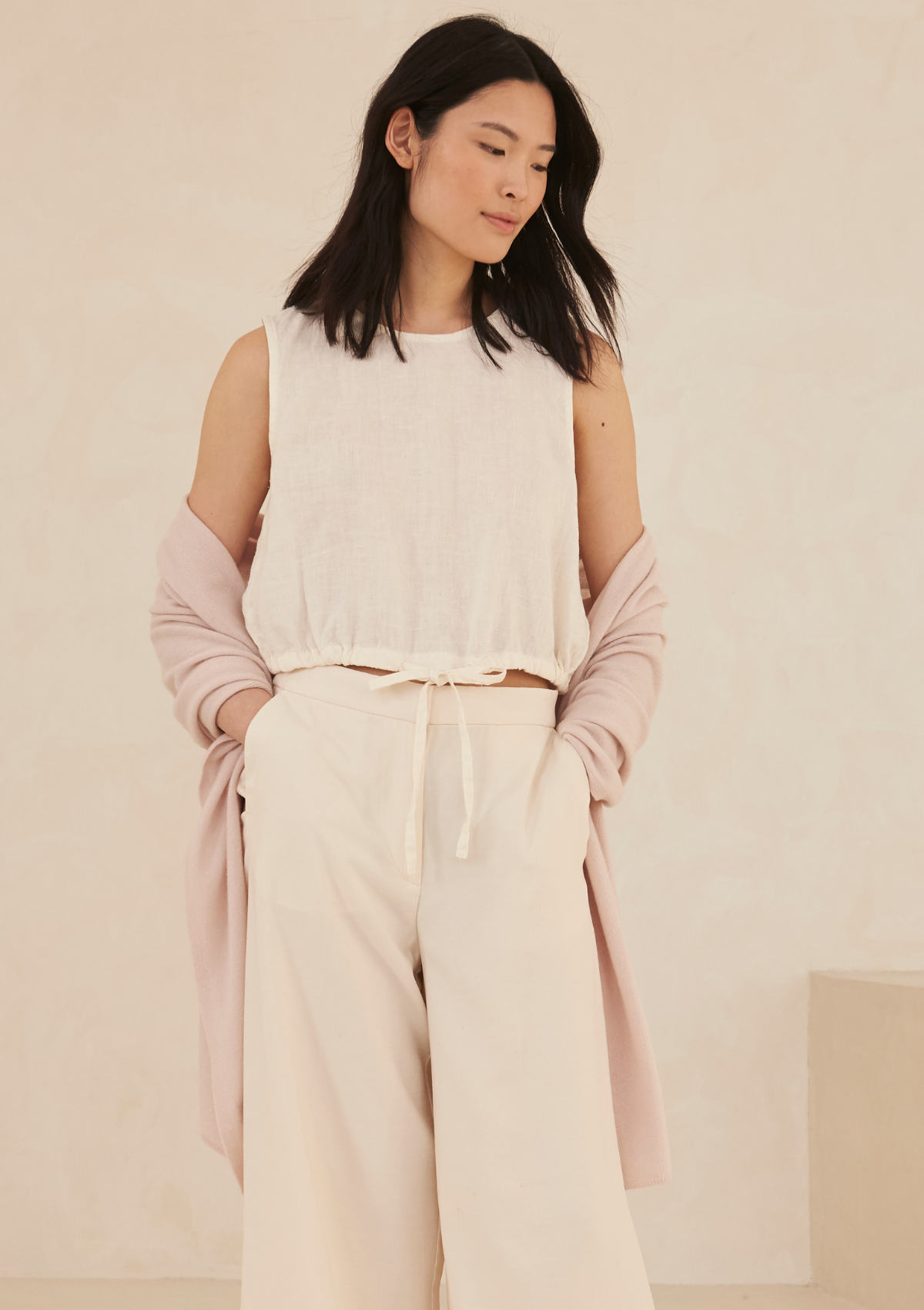 Cashmere Lofty Blanket Scarf in Ballet Pink