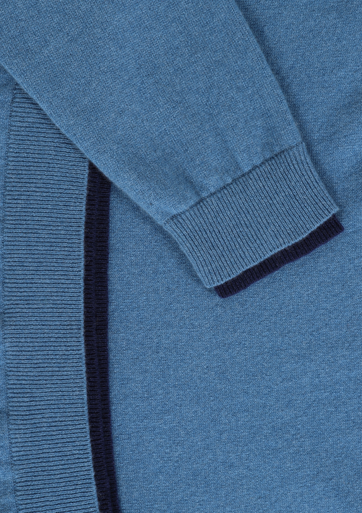 Mens Cashmere Crew Neck Sweater in Marina Blue