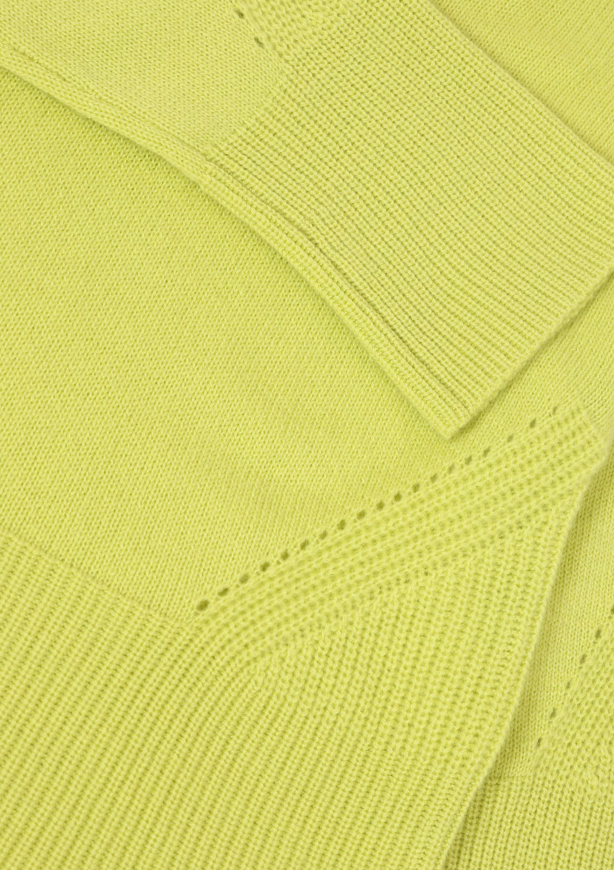 Ribbed Detail Lofty Crew Sweatshirt in Lime Green