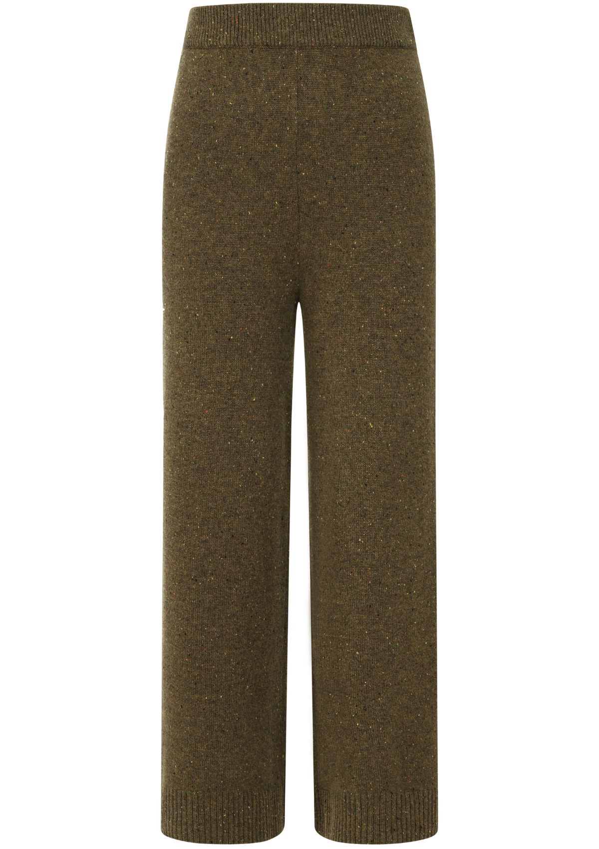 Donegal Knit Trousers in Moss Green