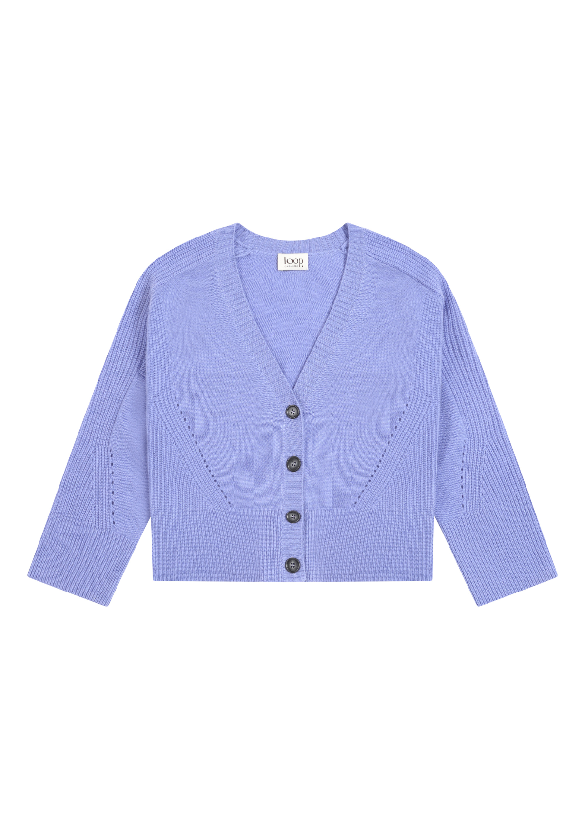 Cashmere Lofty Cardigan in Lupin Blue