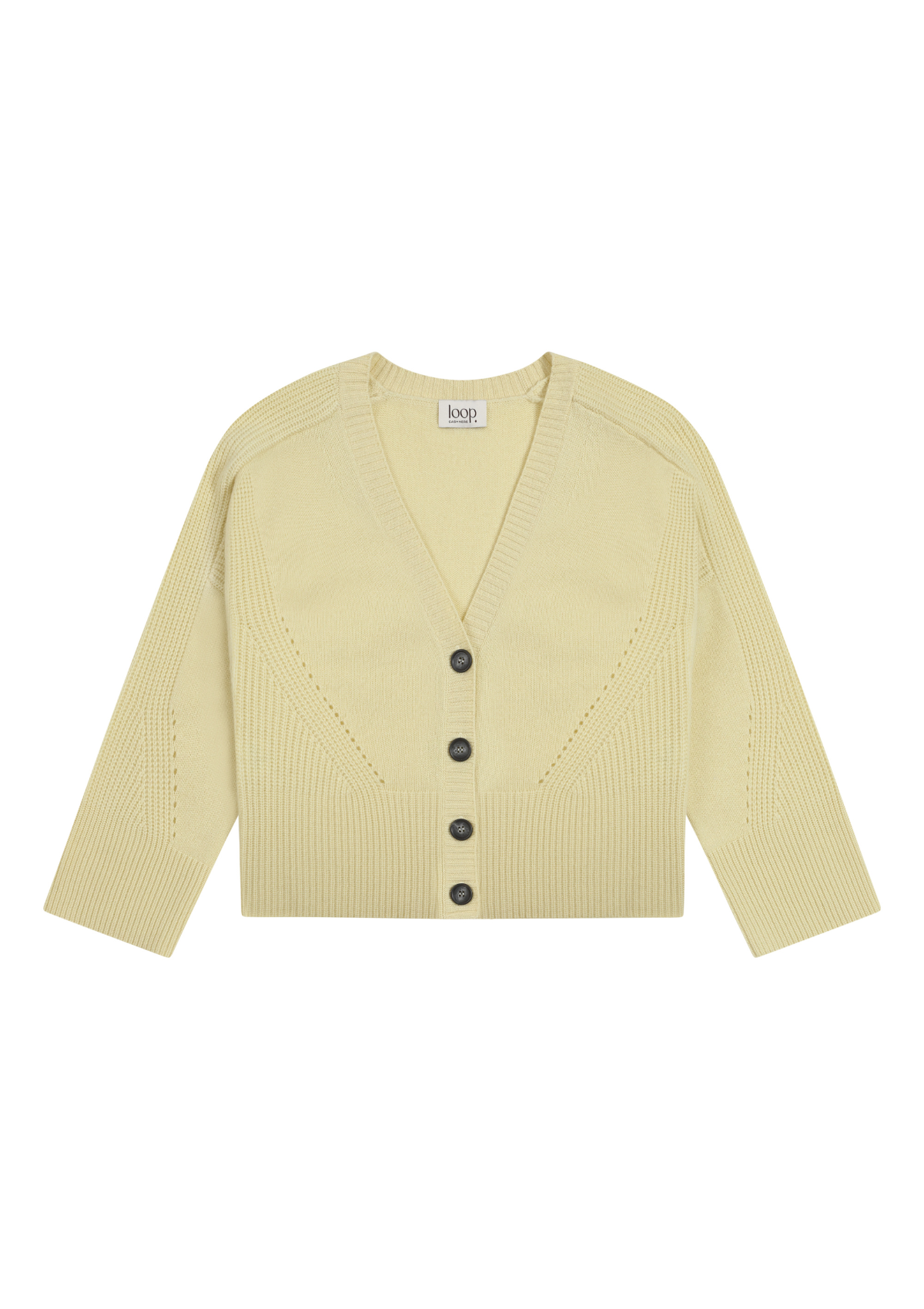 Cashmere Lofty Cardigan in Lemonade Yellow
