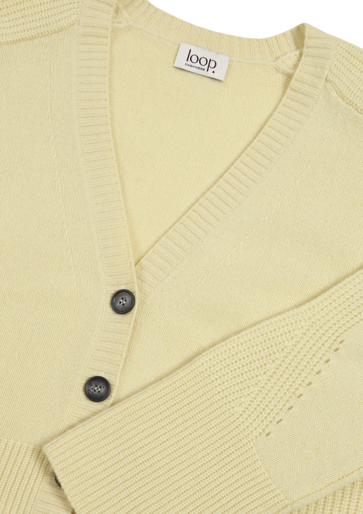 Cashmere Lofty Cardigan in Lemonade Yellow