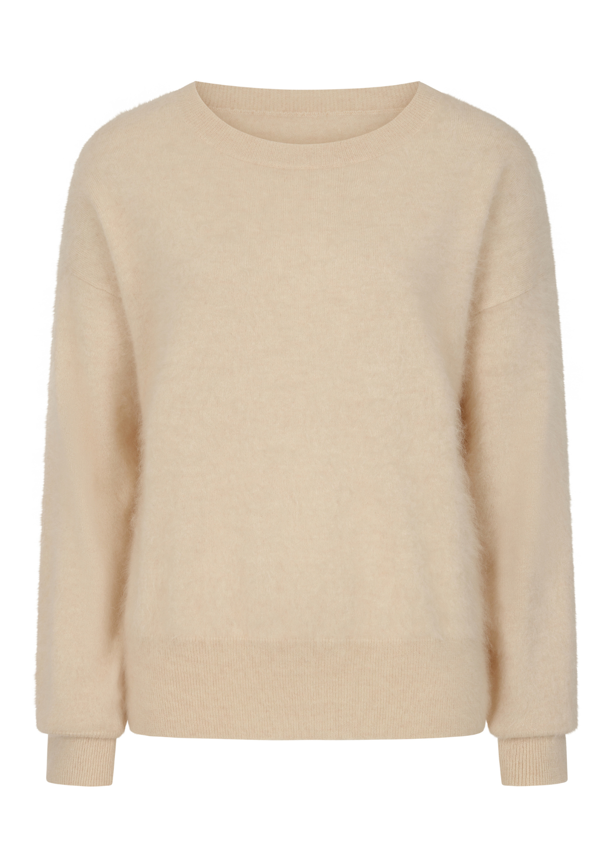 Brushed Cashmere Sweater in Porcelain