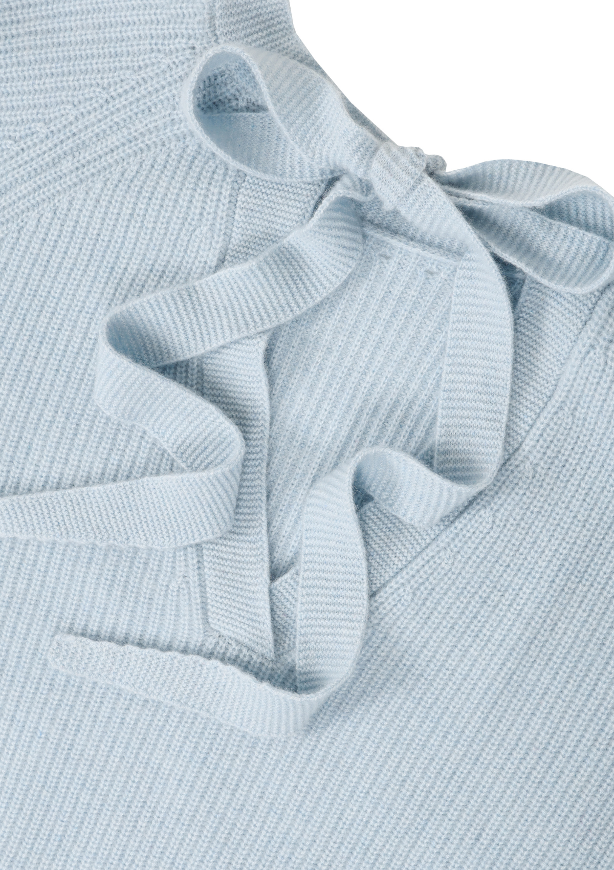 Cashmere Tie-Back Sweater in Sky Blue