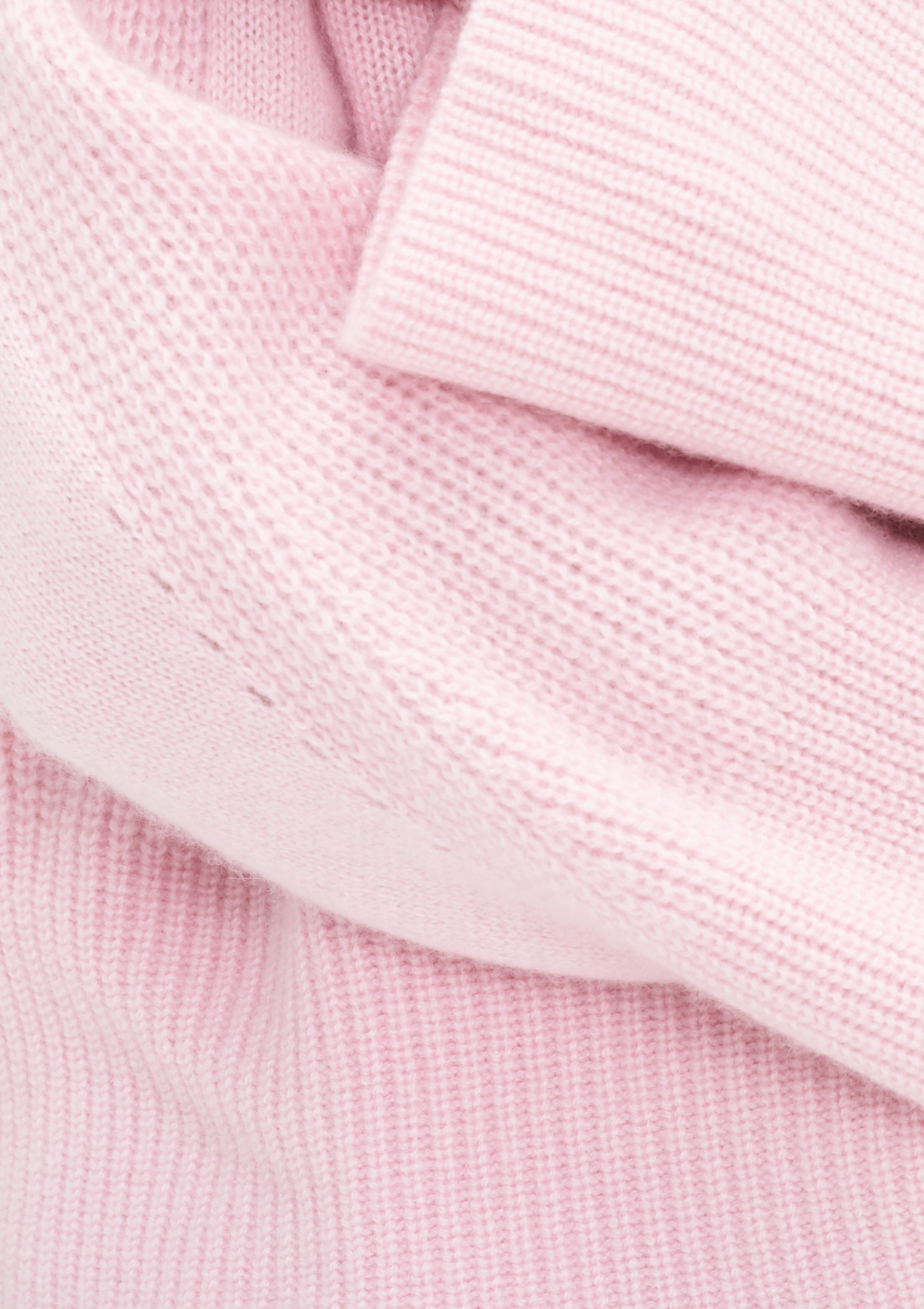 Ribbed Detail Lofty Crew Sweatshirt in Pixie Pink