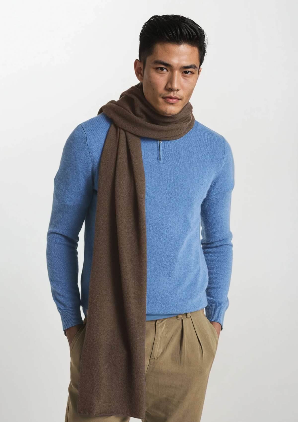 Mens Lofty Scarf in Cedar Brown