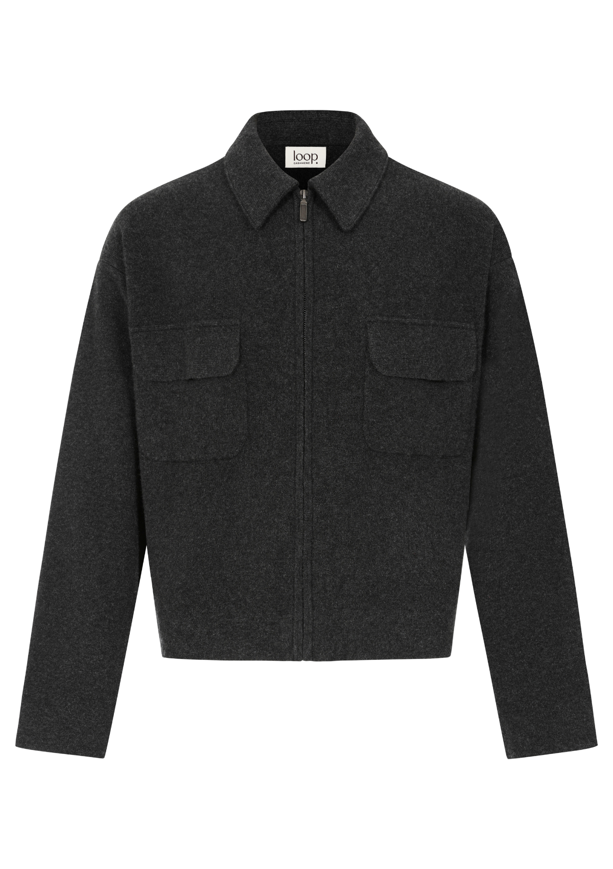 Mens Zip Jacket in Charcoal Grey