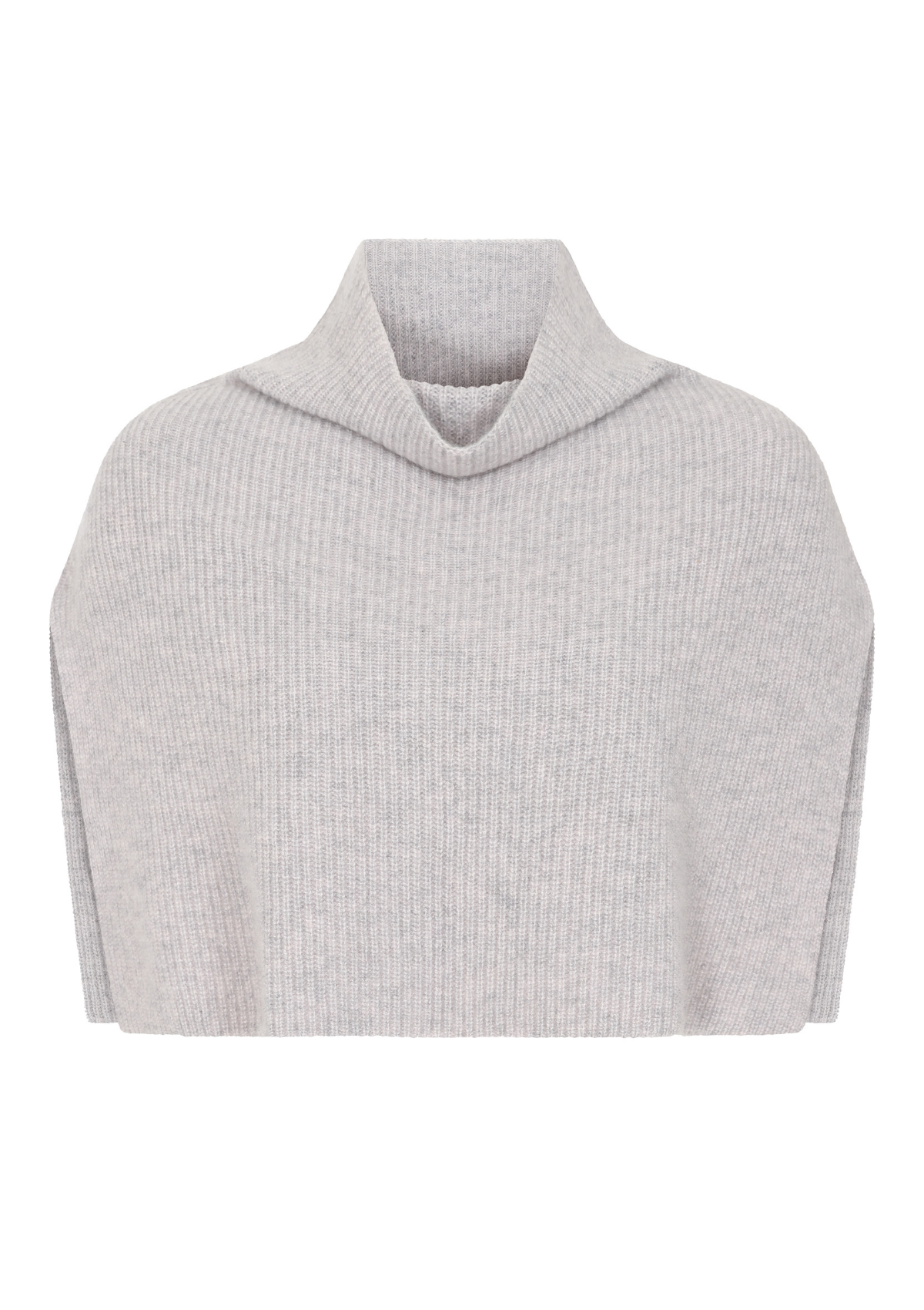 Ribbed Cashmere Snood in Foggy Grey