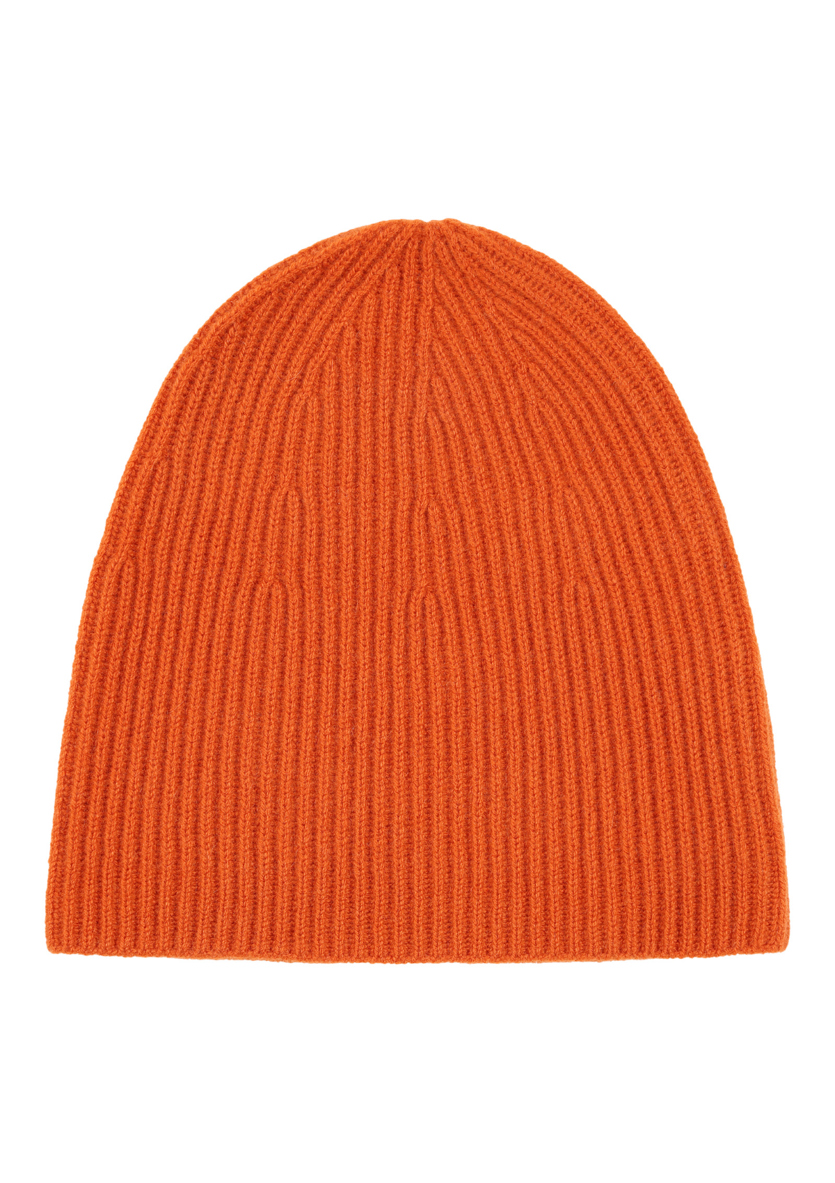 Cashmere Beanie in Marmalade Orange