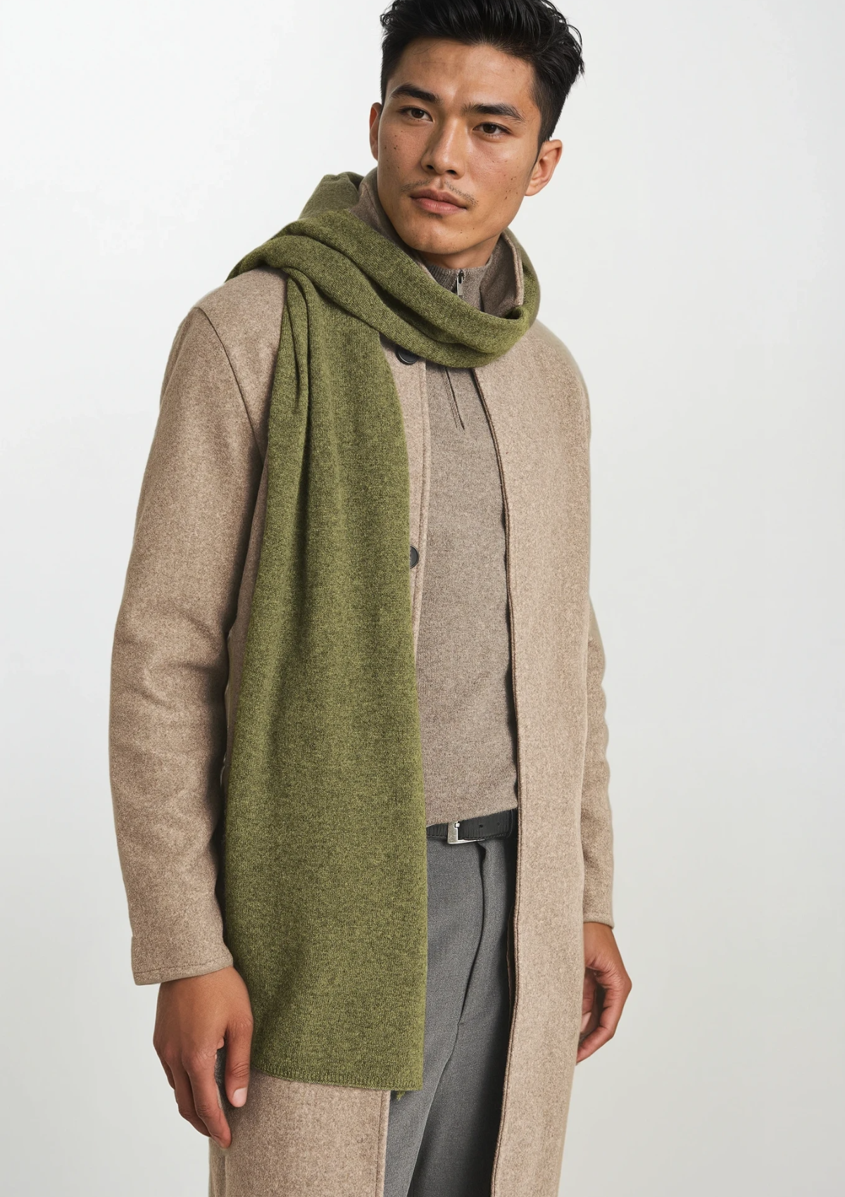 Mens Lofty Scarf in Bayleaf Green
