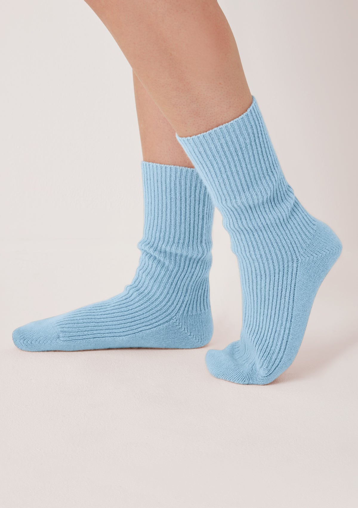 Cashmere Sock in Cerulean Blue