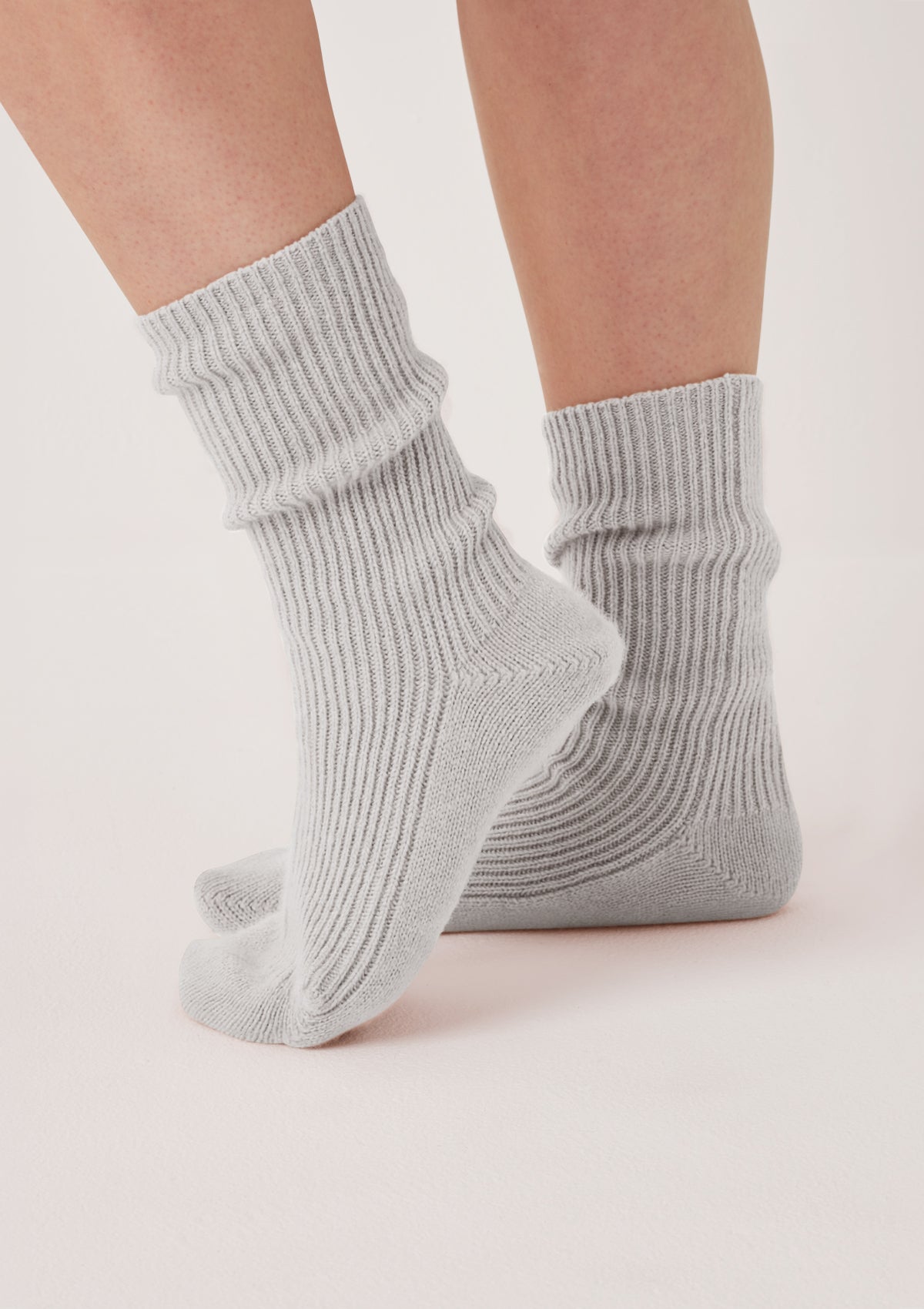 Cashmere Sock in Foggy Grey