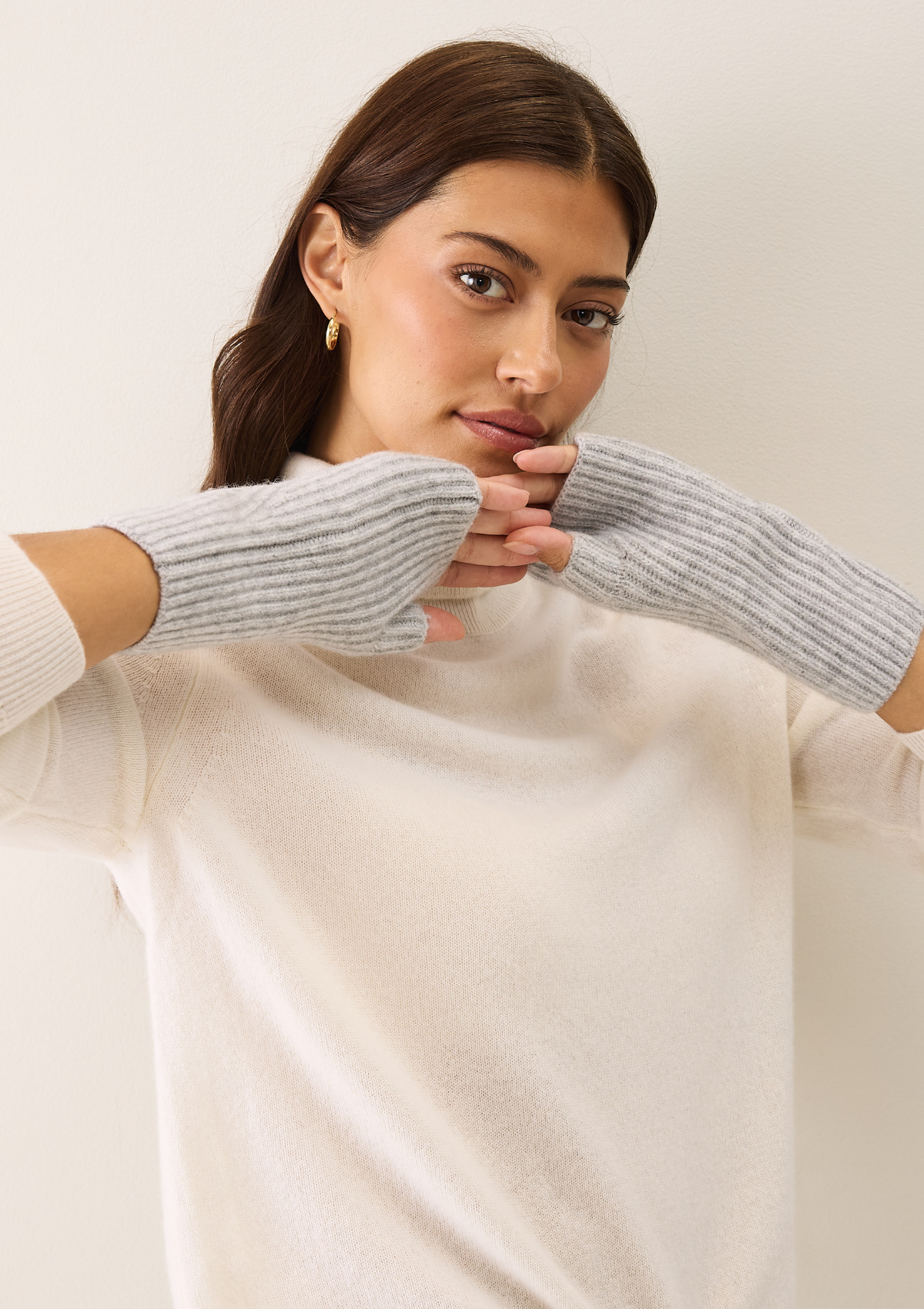 Cashmere Mitt in Foggy Grey