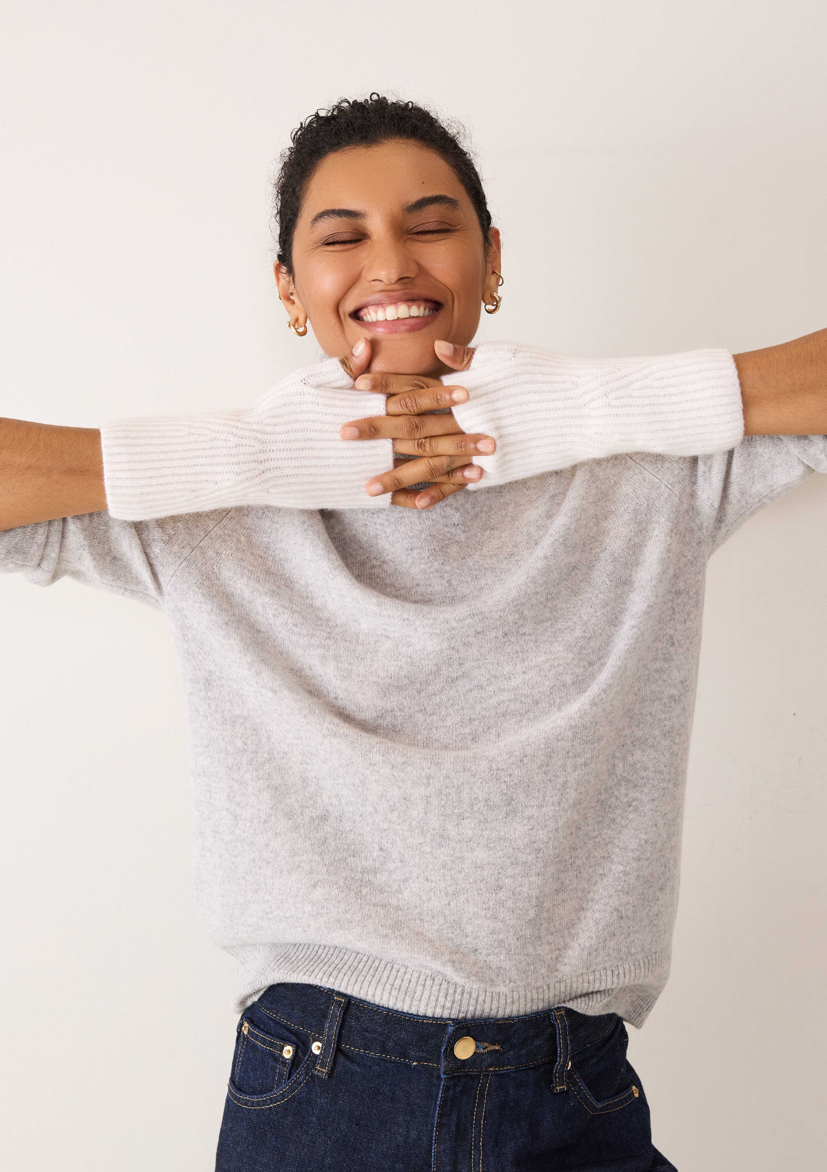 Cashmere Mitt in Snow White