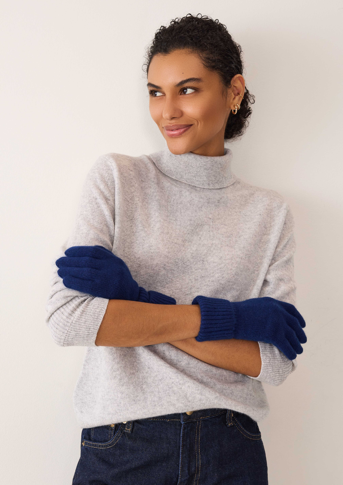 Cashmere Glove in Midnight Blue