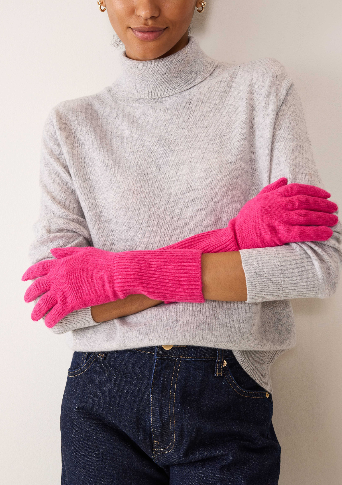 Cashmere Glove in Rose Pink