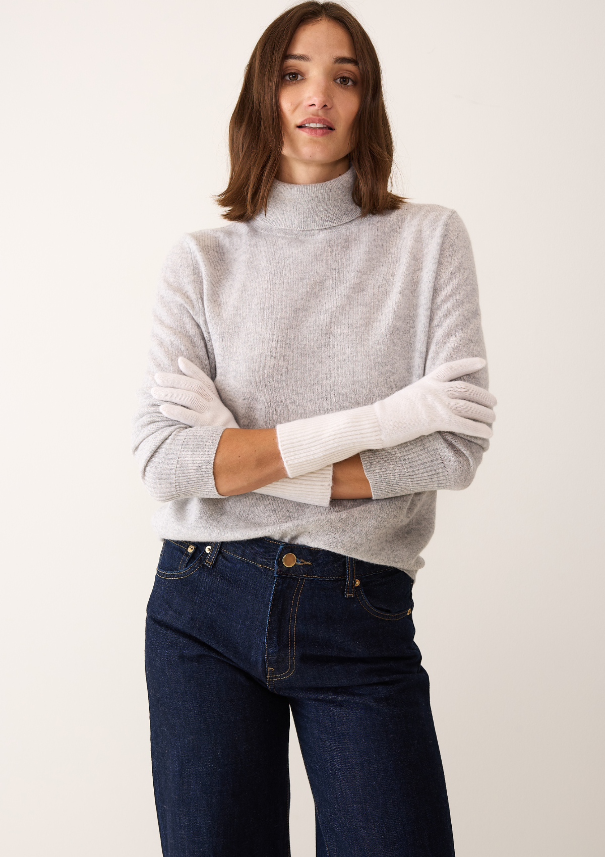 Cashmere Glove in Snow White