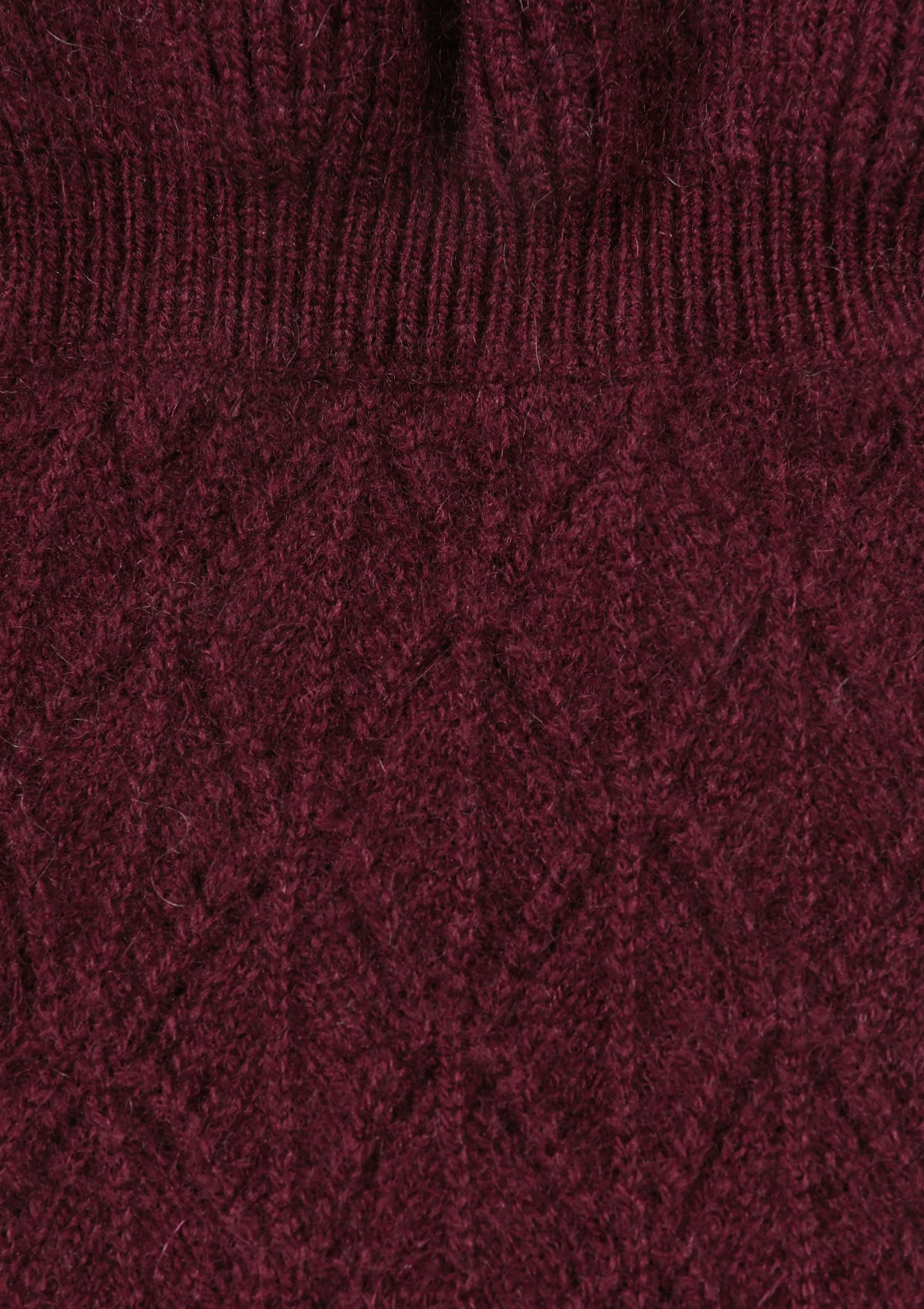 Pointelle Glove in Bordeaux Burgundy