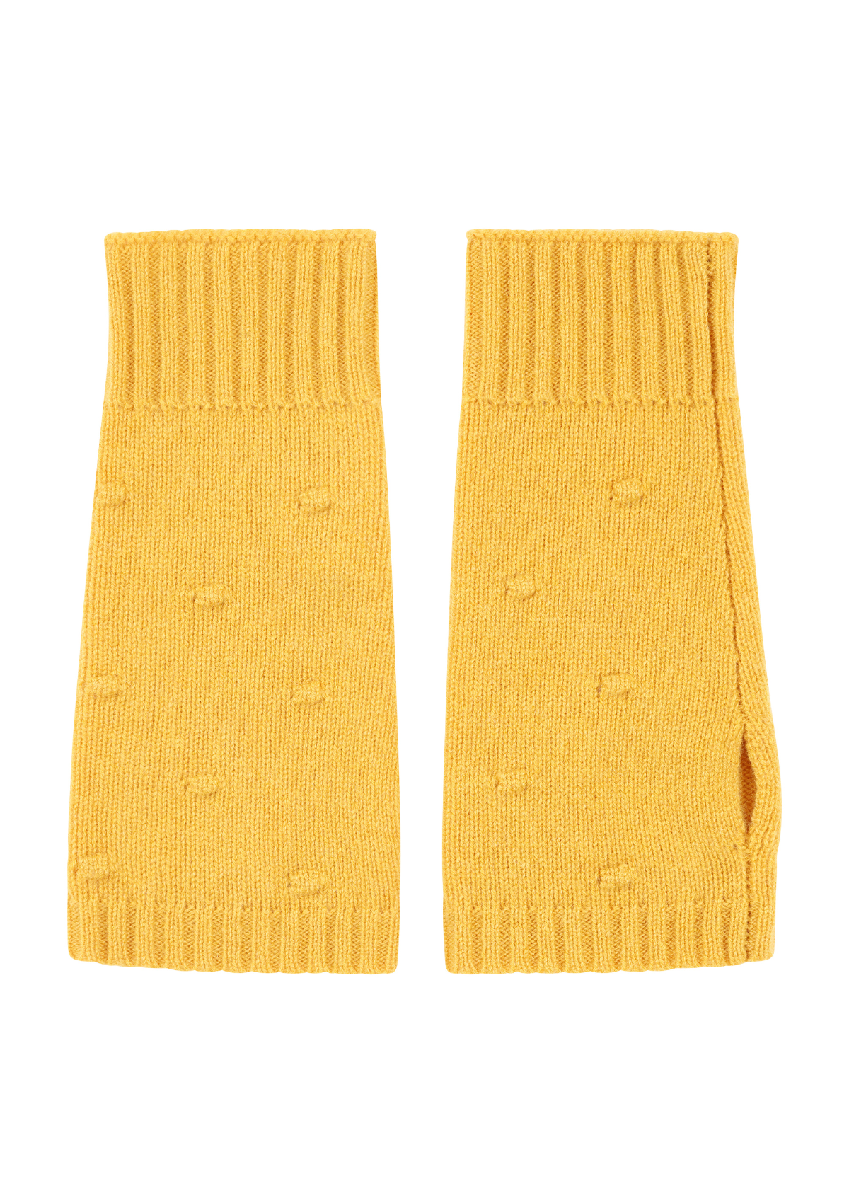Bobble Mitts in Melon Yellow