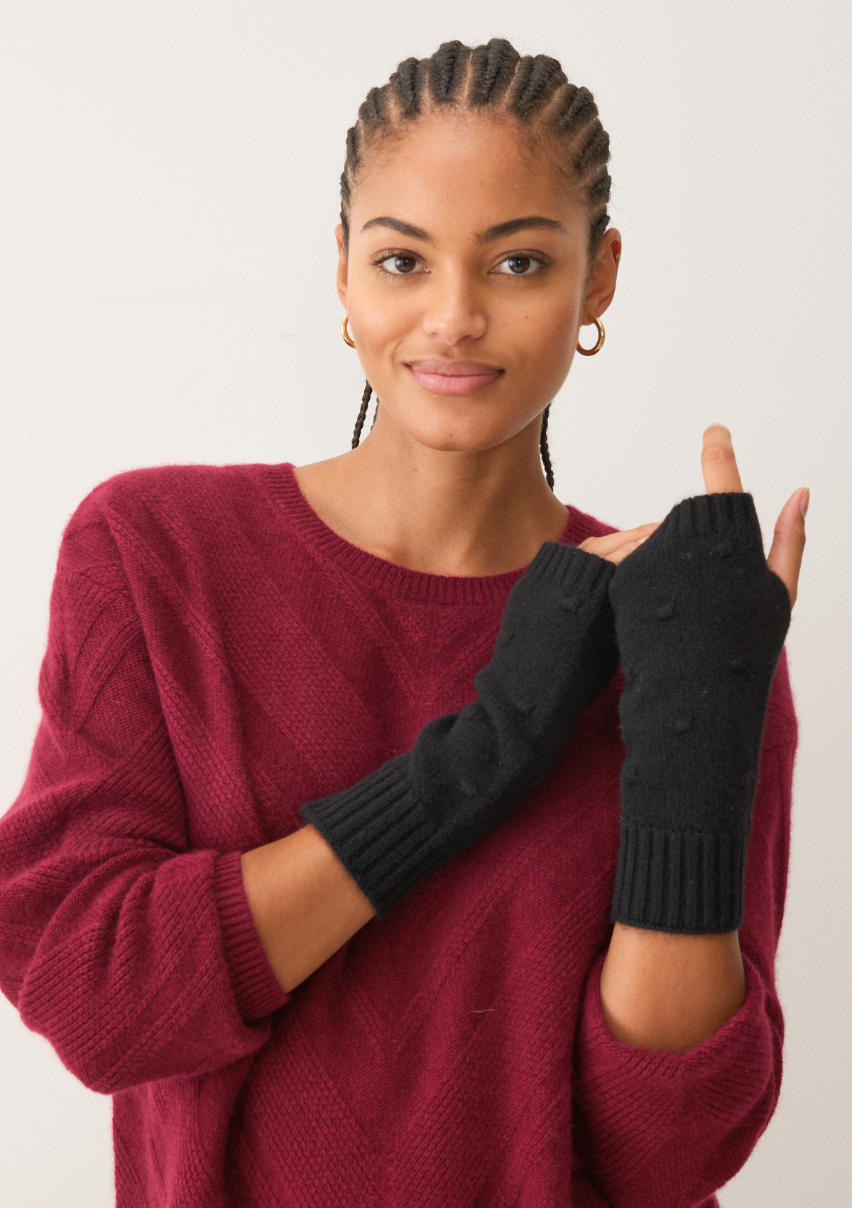 Bobble Mitts in Black