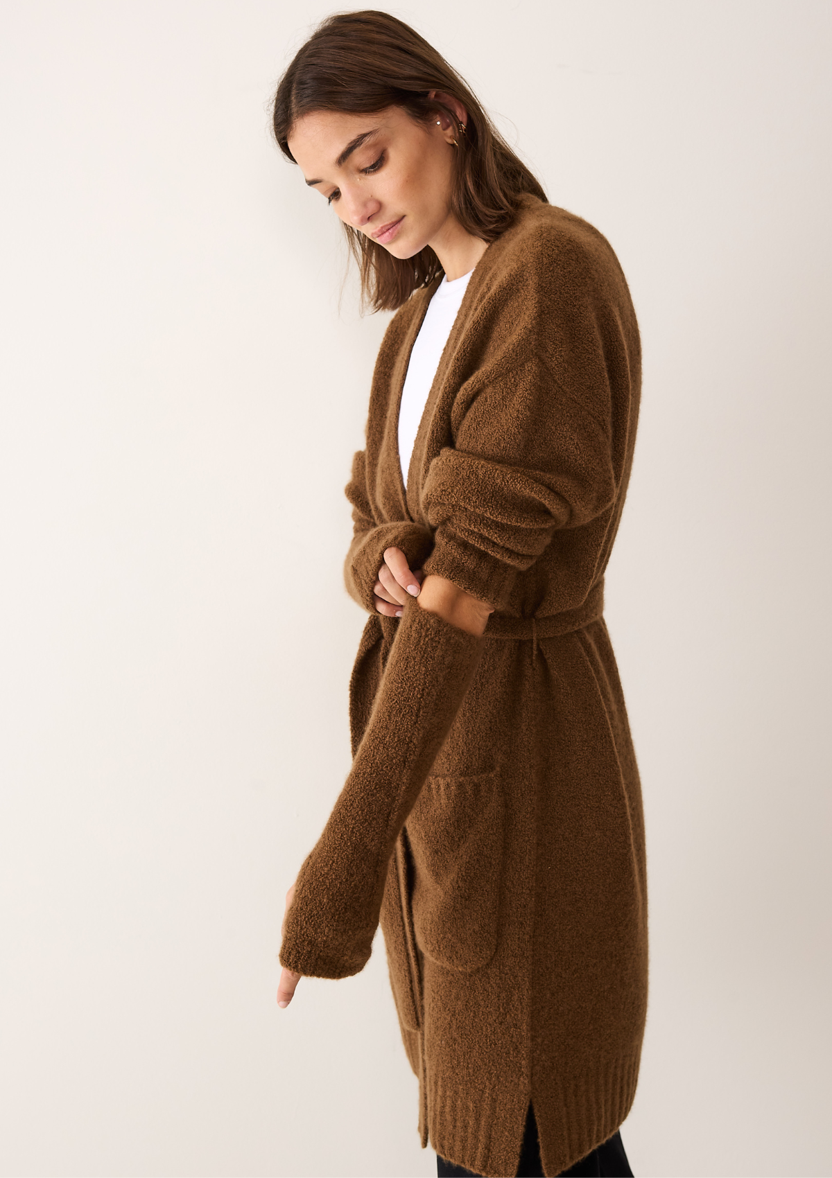 Boucle Mitt in Syrup Brown