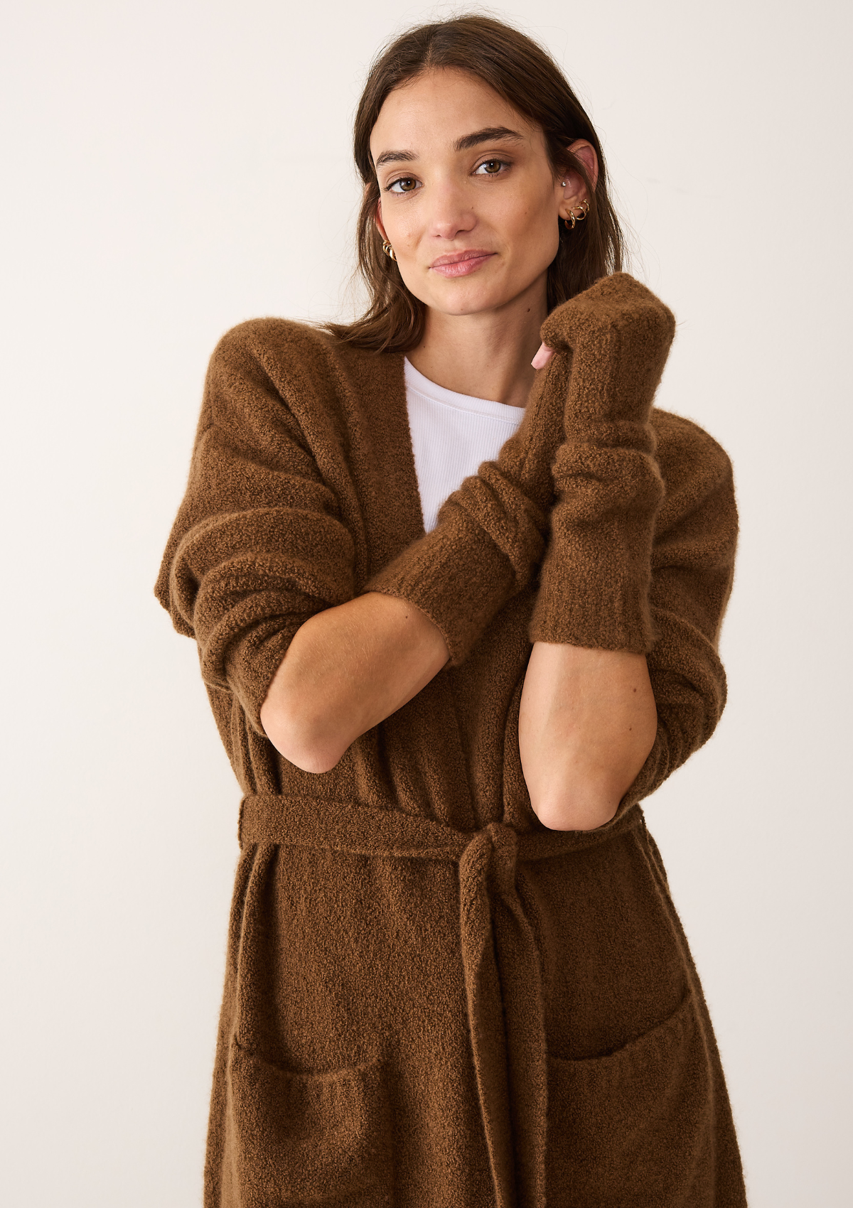 Boucle Mitt in Syrup Brown