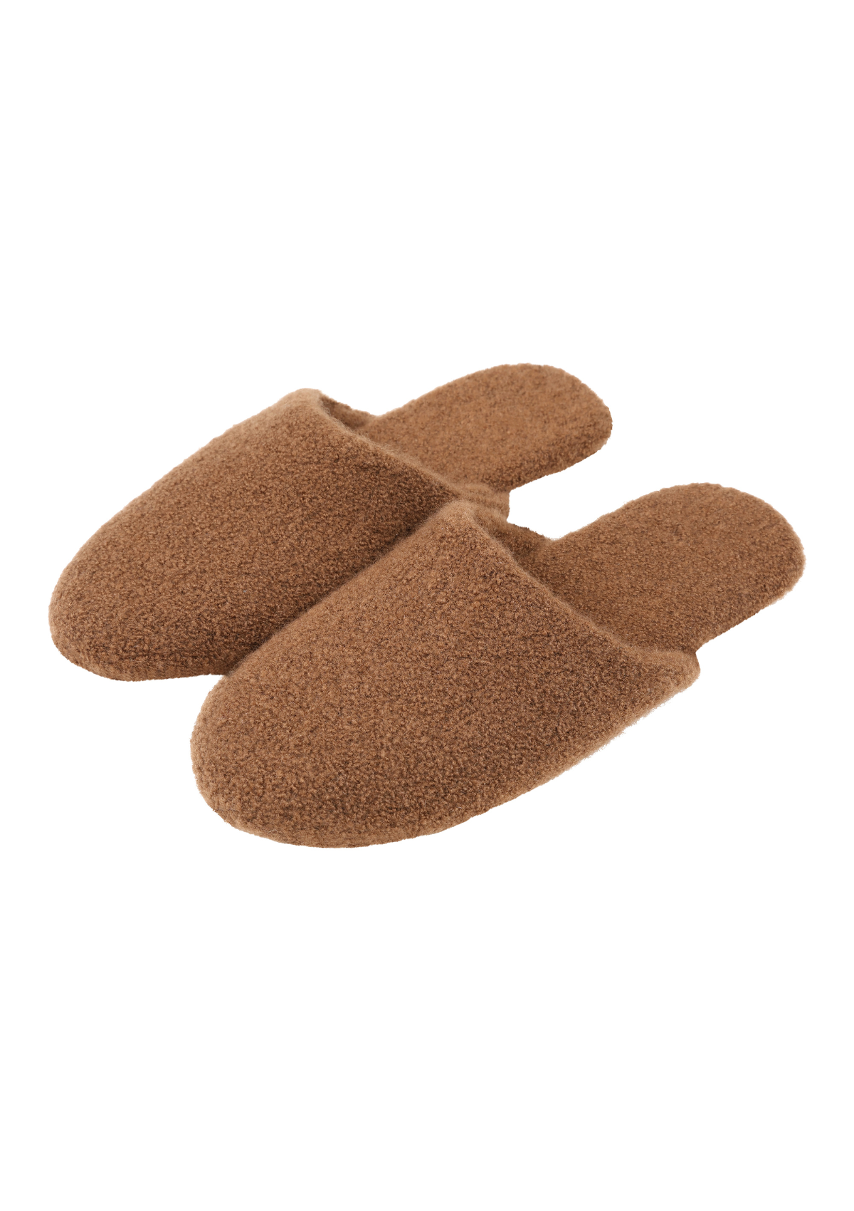 Boucle Cashmere Slippers in Syrup Brown