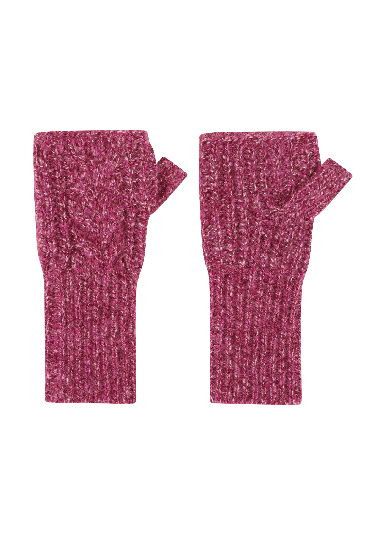 Silk & Cashmere Cable Mitt in Carlita Pink