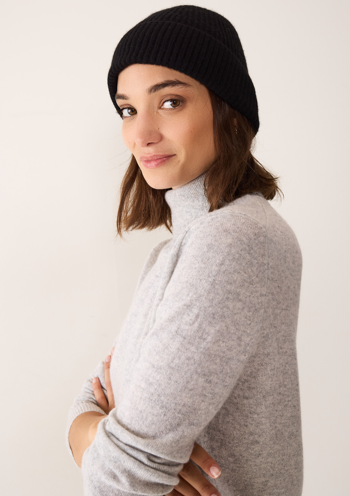 Cashmere Beanie in Black