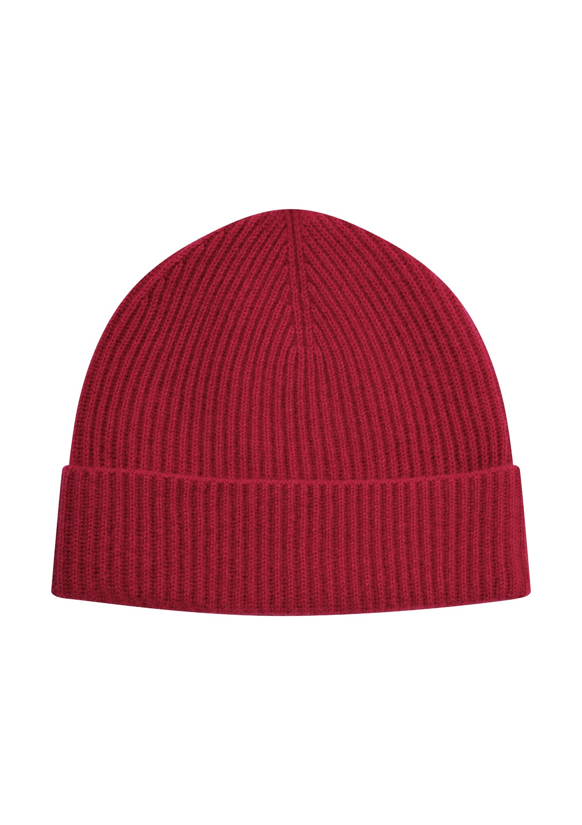 New Cashmere Beanie in Garnet Red