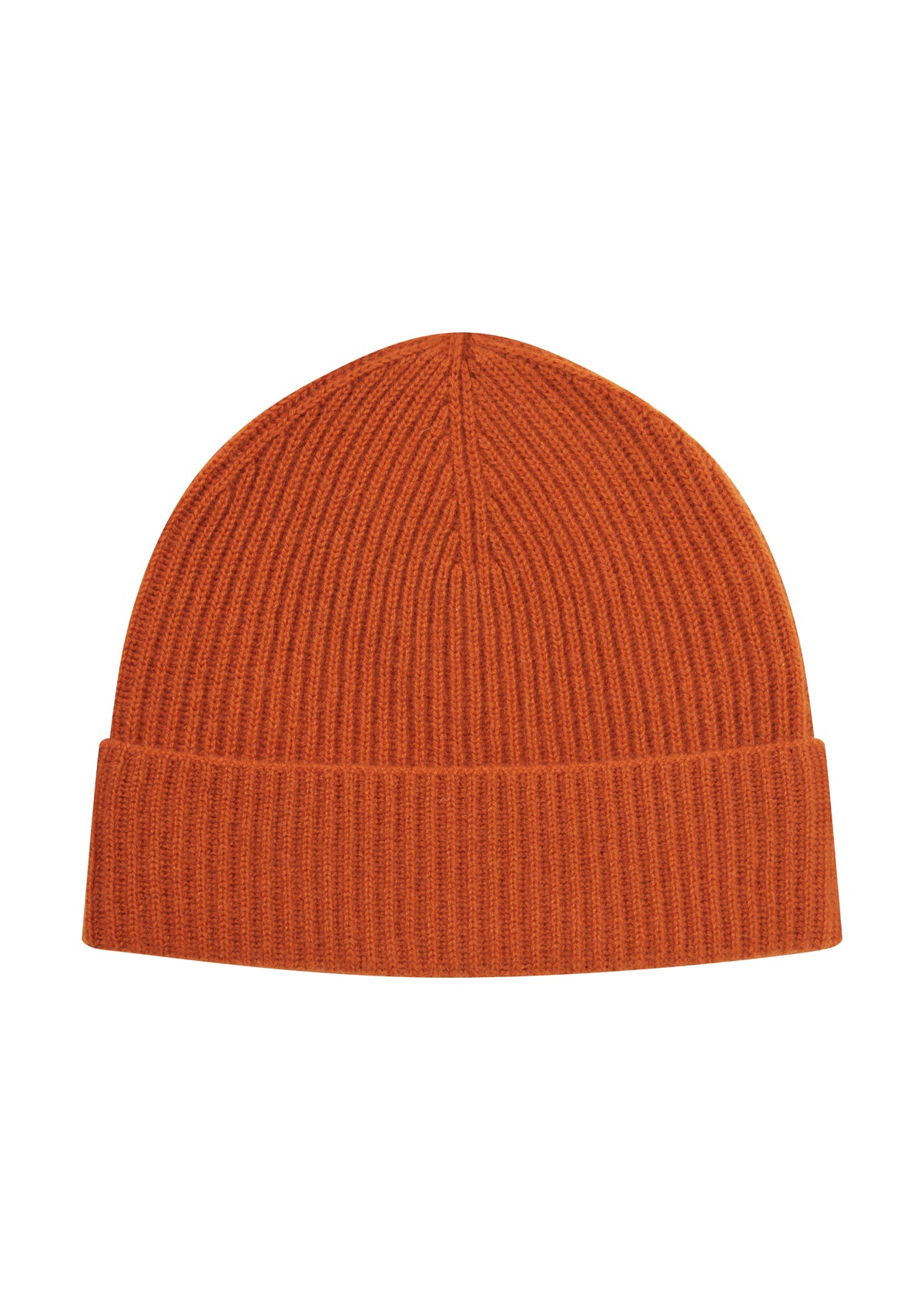 New Cashmere Beanie in Marmalade Orange