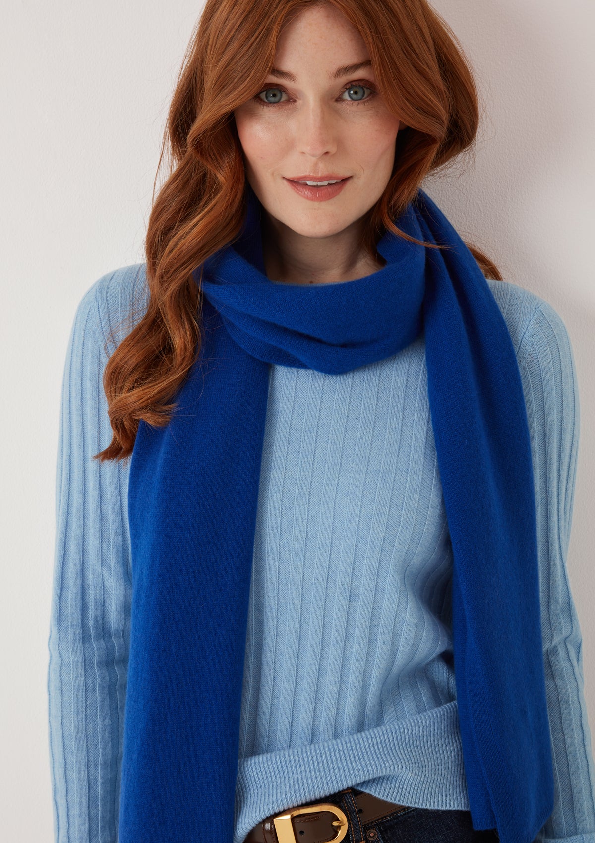 Lofty Cashmere Scarf in Lapis Blue