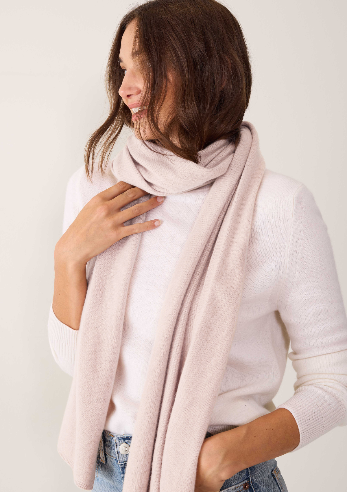Cashmere Scarf in Ballet Pink