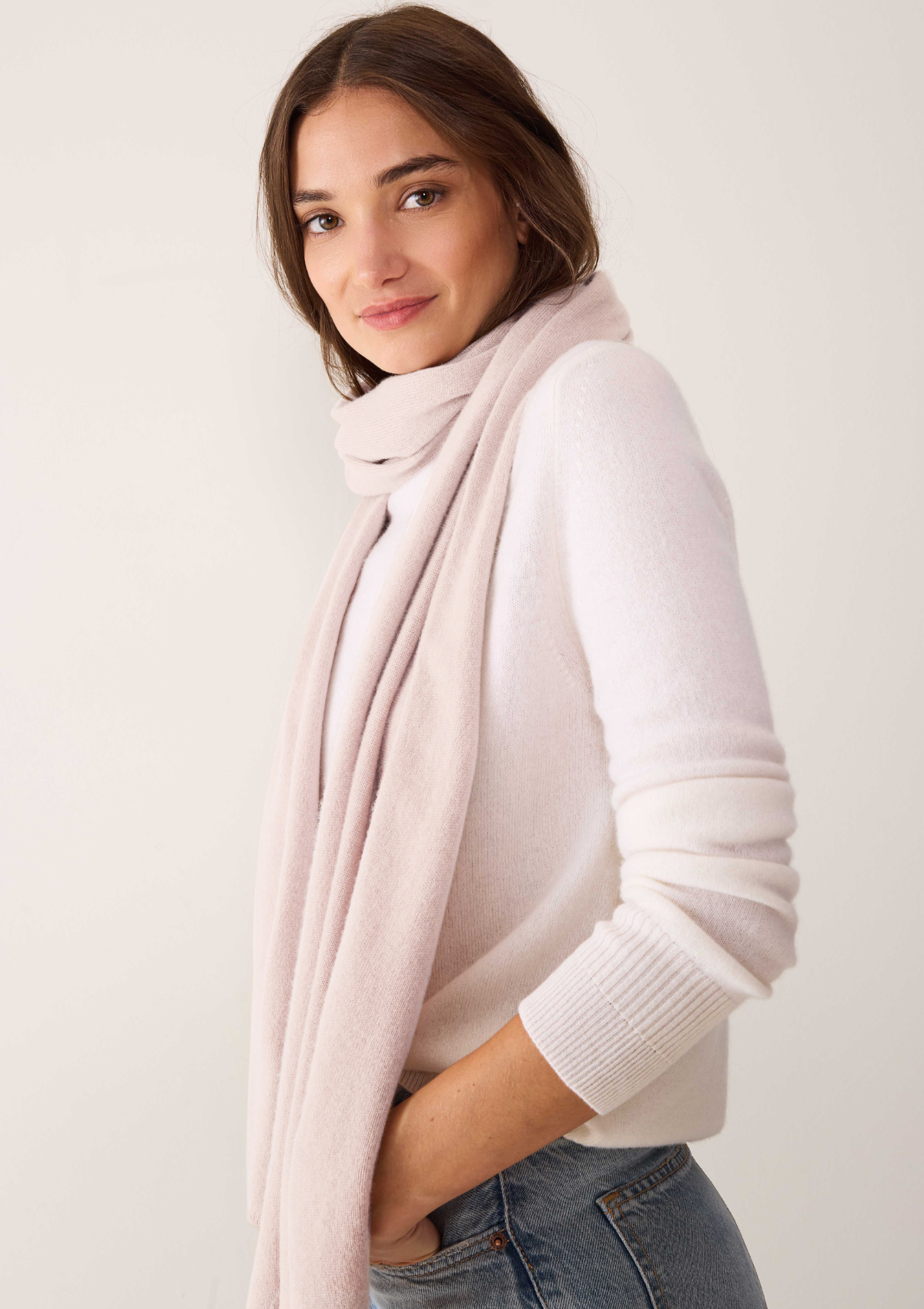 Lofty Cashmere Scarf in Ballet Pink
