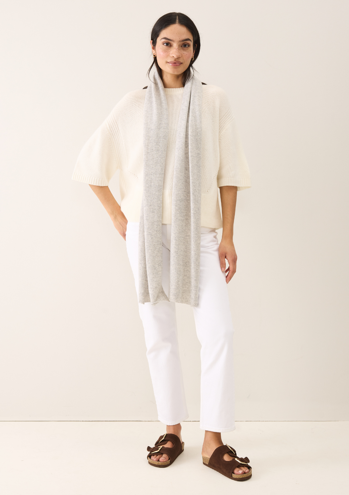 Lofty Cashmere Scarf in Foggy Grey