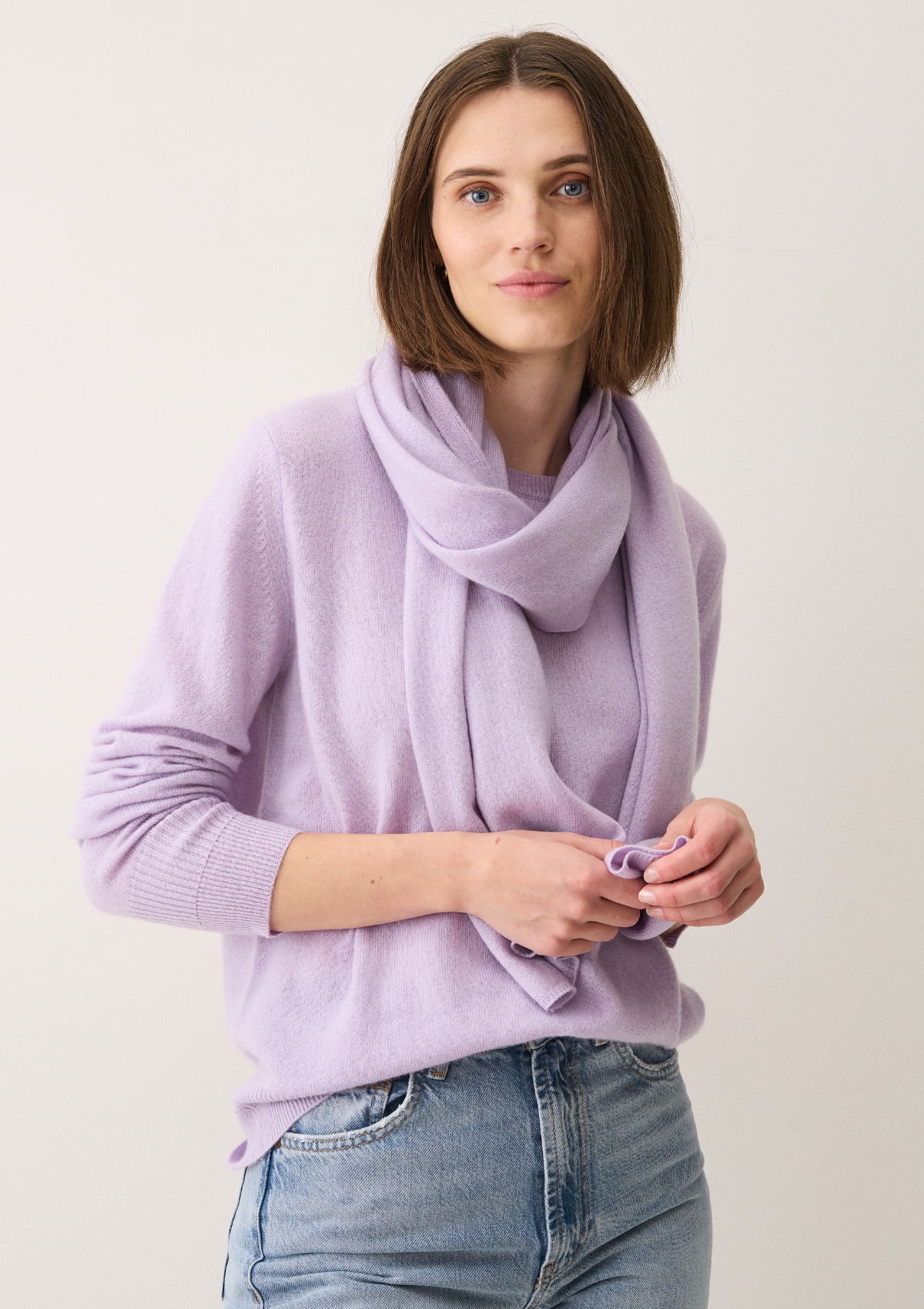 Lofty Cashmere Scarf in Siberian Lilac