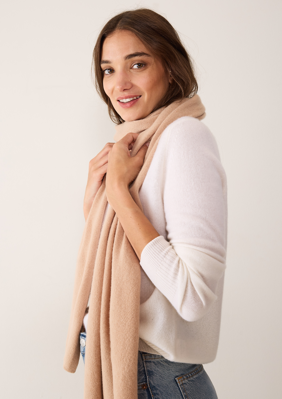 Lofty Cashmere Scarf in Toffee