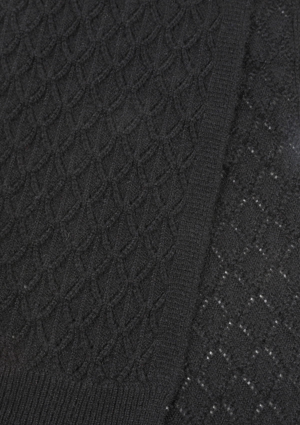 Pointelle Scarf in Black