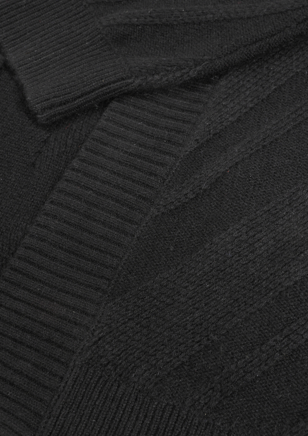 Textured Chevron Cardigan in Black