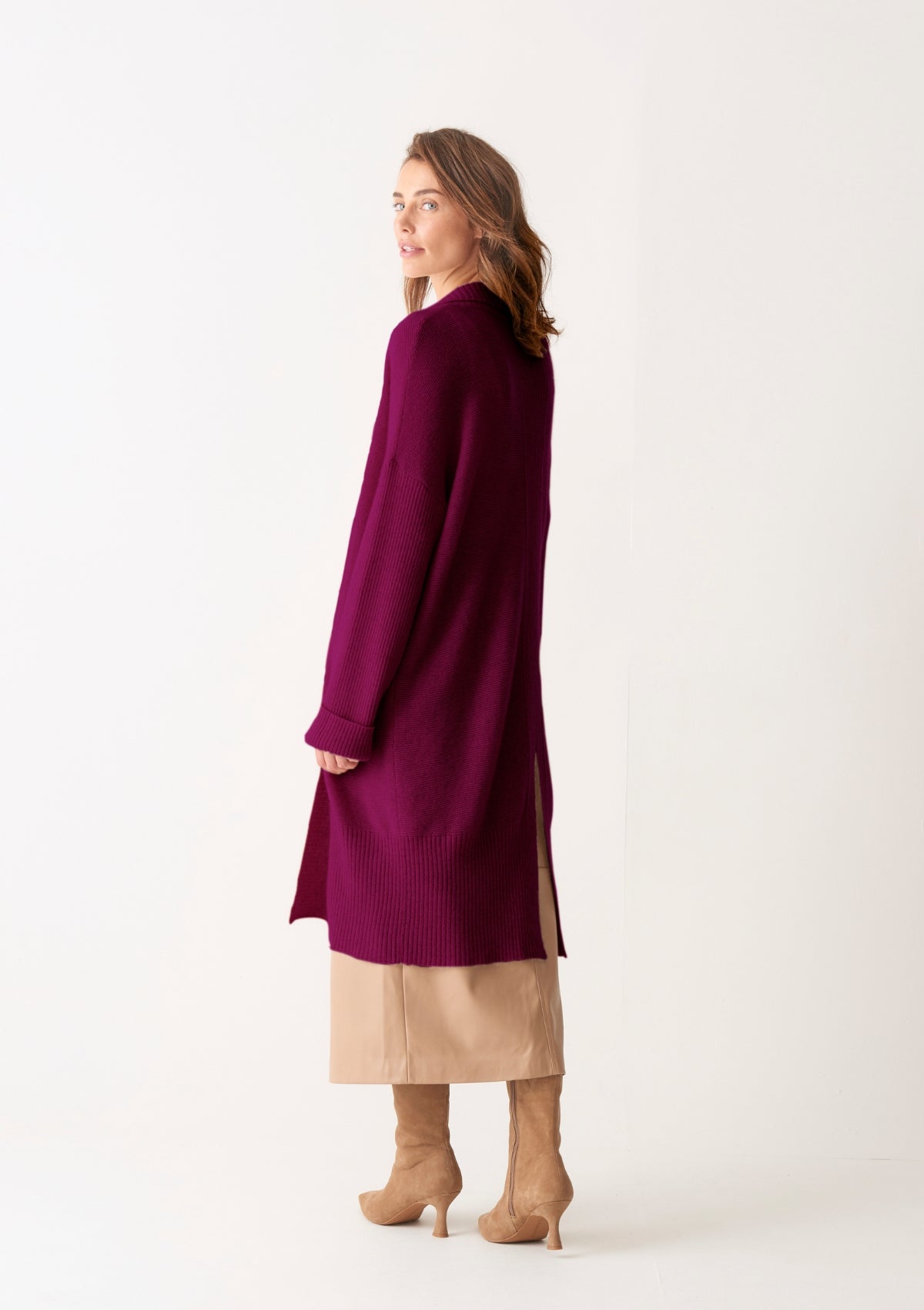 Edge to edge cardigan barolo