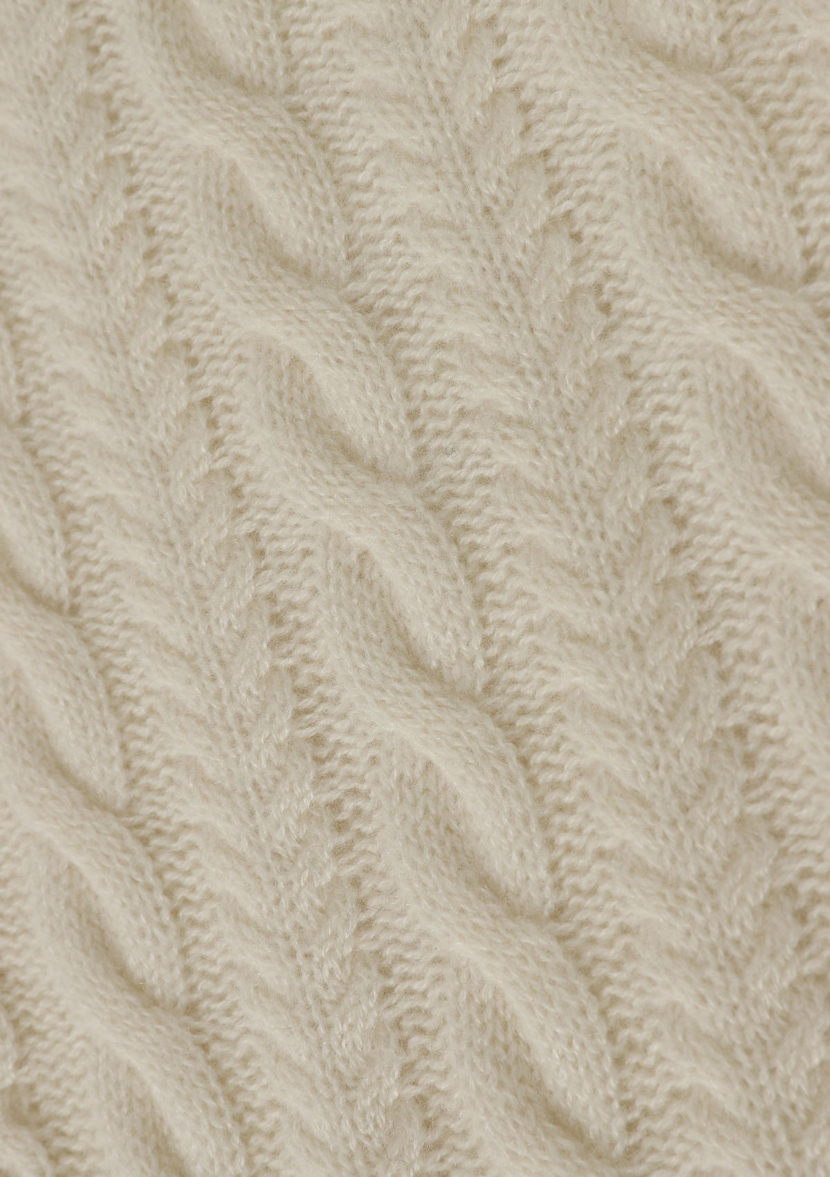 Cashmere Cable Coatigan in Natural White
