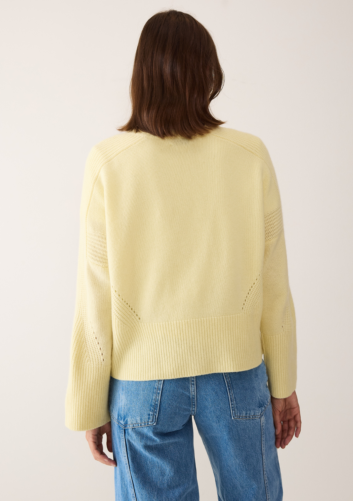 Cashmere Lofty Cardigan in Lemonade Yellow