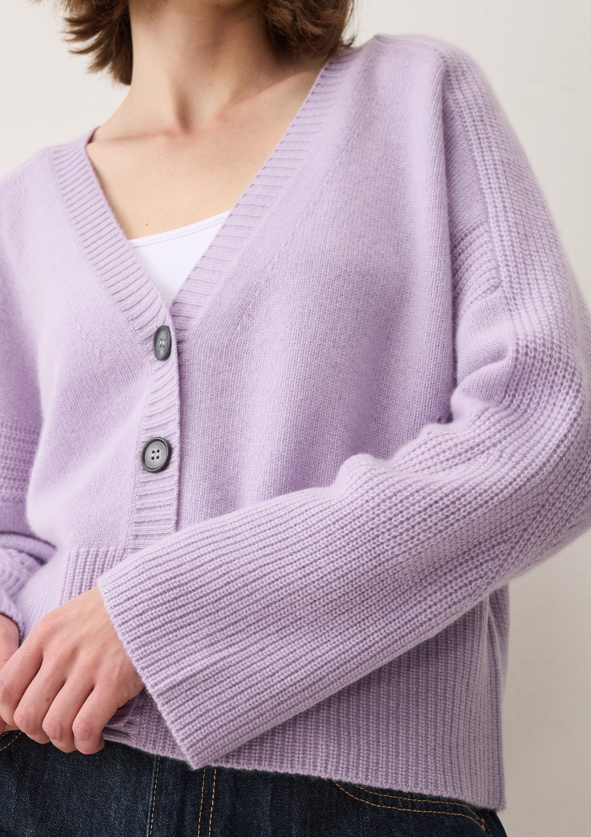 Cashmere Lofty Cardigan in Siberian Lilac