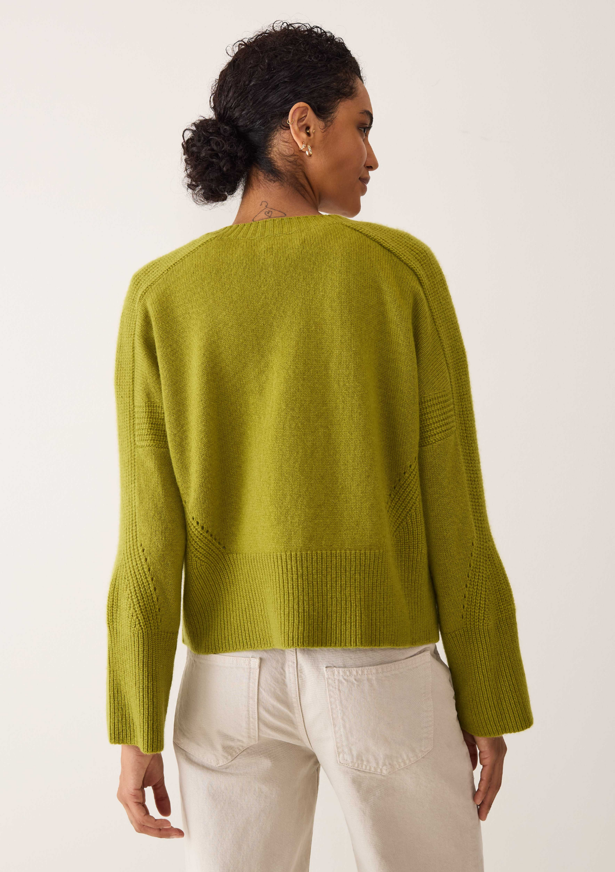 Cashmere Lofty Cardigan in Woodbine Green