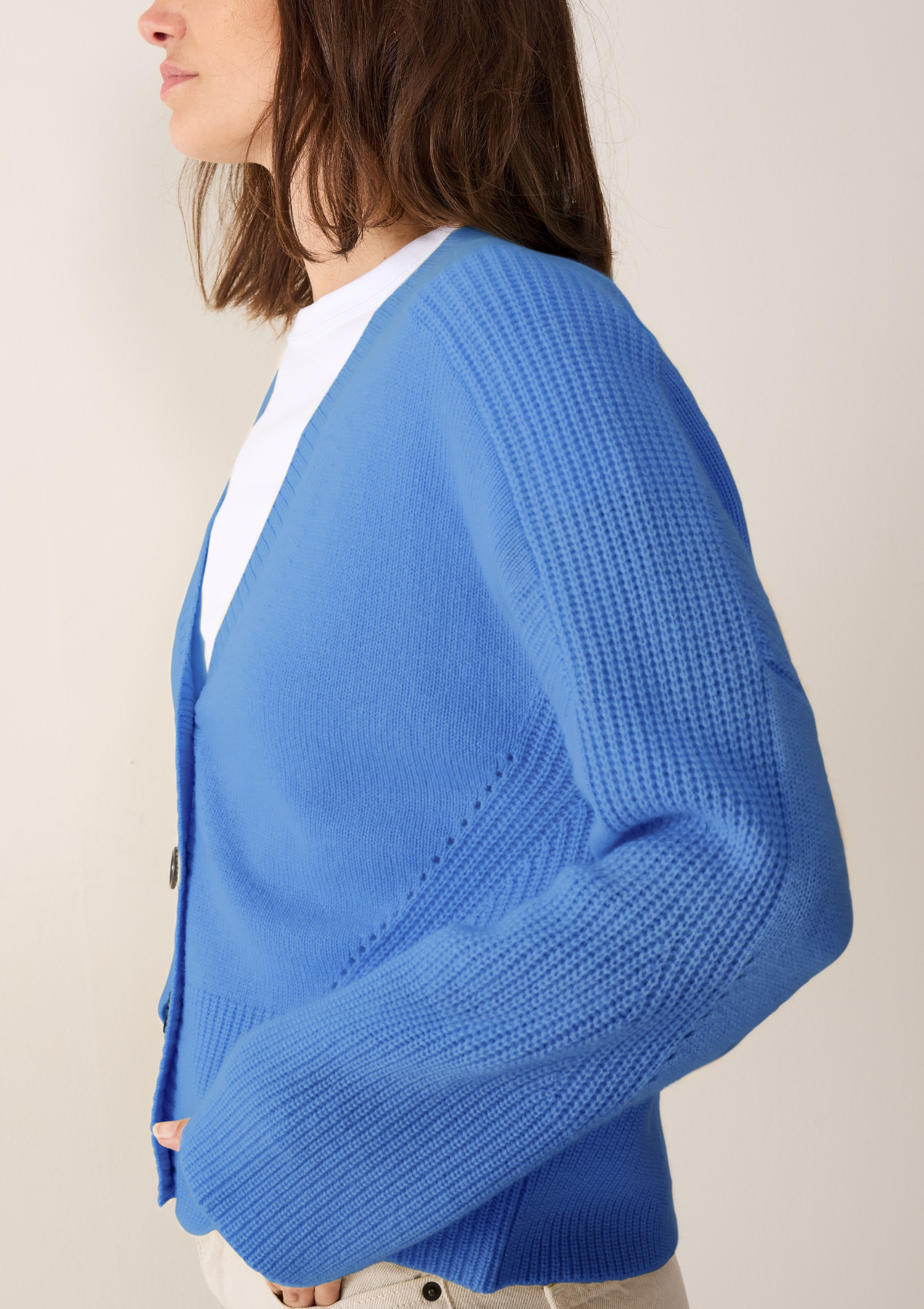Cashmere Lofty Cardigan in Cornflower Blue